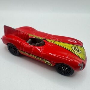 Hot Wheels Jaguar D Type 1996 Red Mattel Malaysia 27 Diecast Metal